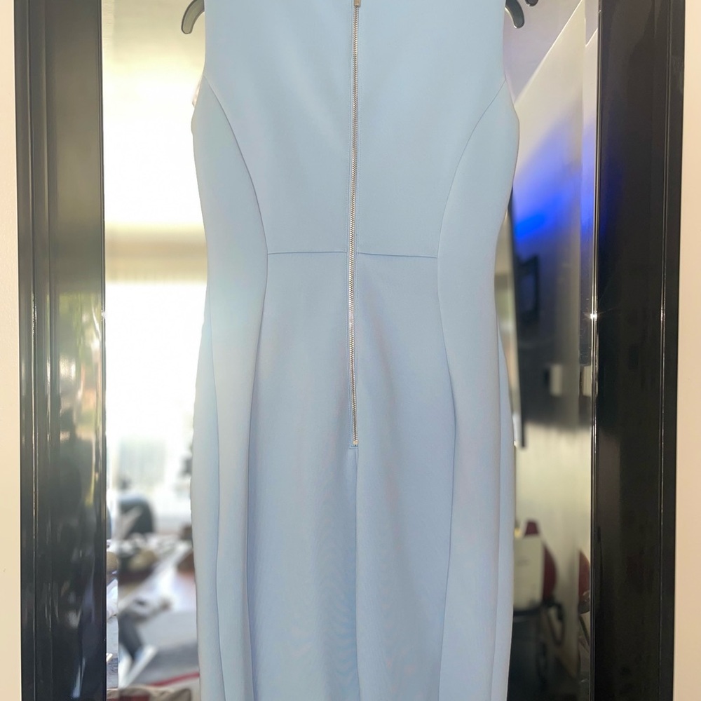 Elegant Light Blue Calvin Klein Sleeveless Dress